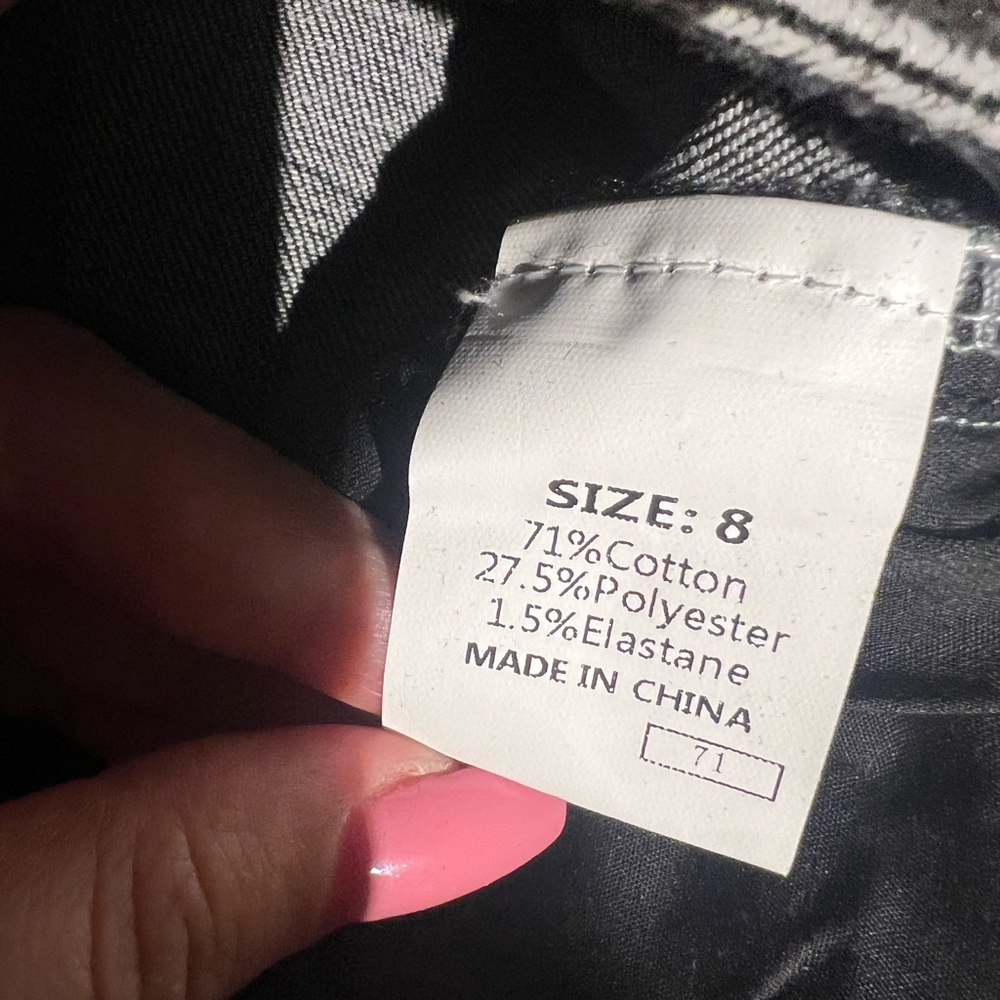 Black Ripped Jeans Size 8 - Picture 3 of 3